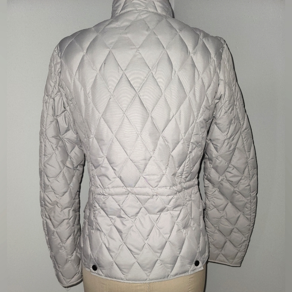 Eddie Bauer silver/gray quilted goose down Sz MT - Picture 4 of 16
